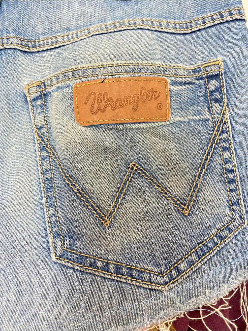 Wrangler Denim Jean Skirt Womens Size 8 - 10 Waist 29 - 30 Custom Midi Floral - Picture 10 of 11